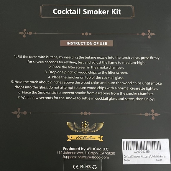 Cocktail Smoker Kit with 6 varieties of wood chips. - Picture 2 of 3